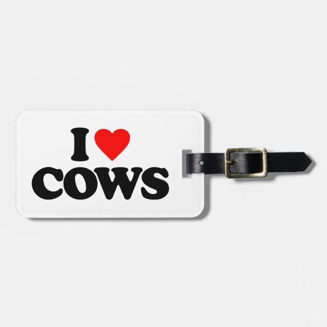 ETIQUETA PARA MALETAS AMO VACAS (Frente Horizontal)