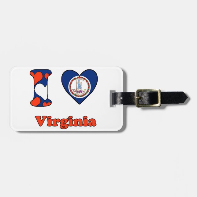 Etiqueta Para Maletas Amo Virginia (Frente Horizontal)