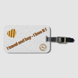 Etiqueta Para Maletas Amor blanco de vidrio manchado moderno