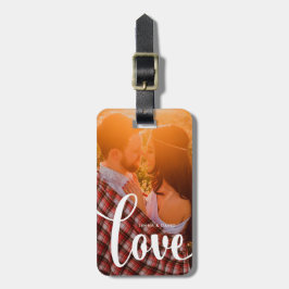 Etiqueta Para Maletas Amor blanco moderno de la capa el | con la foto