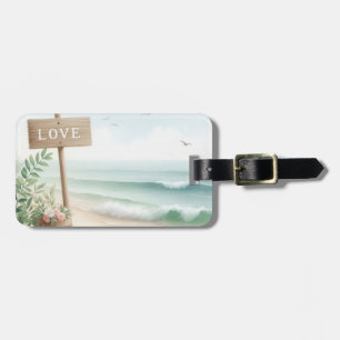 Etiqueta Para Maletas Amor en la playa
