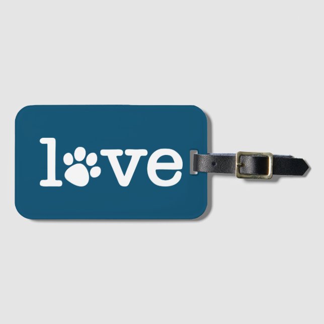 Etiqueta Para Maletas Amor mascota (Anverso horizontal)