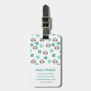 Etiqueta Para Maletas Añada su estampado de flores el dulce conocido