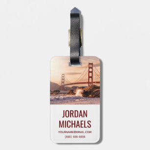Etiqueta Para Maletas Añada su puente Golden Gate conocido del