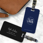 Etiqueta Para Maletas Añadir logotipo Personalizado de estilo profesiona<br><div class="desc">Añada el logotipo "Modern Script Business Personalizado Colors Lumaletas Tag que es perfecto para usted y sus empleados cuando viajan por trabajo. El color de fondo en la parte delantera y posterior es editable, haga clic en "Editar" para cambiar el color Personalízalo reemplazando el texto del marcador de posición y...</div>