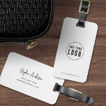 Etiqueta Para Maletas Añadir logotipo Personalizado de estilo profesiona<br><div class="desc">Añada el logotipo "Modern Script Business Personalizado Colors Lumaletas Tag que es perfecto para usted y sus empleados cuando viajan por trabajo. El color de fondo en la parte delantera y posterior es editable, haga clic en "Editar" para cambiar el color Personalízalo reemplazando el texto del marcador de posición y...</div>