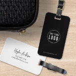 Etiqueta Para Maletas Añadir logotipo Personalizado de estilo profesiona<br><div class="desc">Añada el logotipo "Modern Script Business Personalizado Colors Lumaletas Tag que es perfecto para usted y sus empleados cuando viajan por trabajo. El color de fondo en la parte delantera y posterior es editable, haga clic en "Editar" para cambiar el color Personalízalo reemplazando el texto del marcador de posición y...</div>