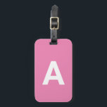 Etiqueta Para Maletas Añadir monograma inicial personalizado simple mode<br><div class="desc">Haga clic en "Personalizar" para personalizar el texto y/o cambiar el color de fondo. Hace un gran regalo de vacaciones o un rellenado de Guay,  regalo de cumpleaños o regalo de vacaciones.</div>