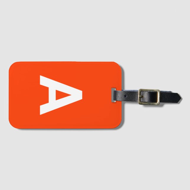 Etiqueta Para Maletas Añadir monograma inicial personalizado simple mode (Anverso horizontal)