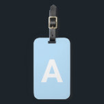 Etiqueta Para Maletas Añadir monograma inicial personalizado simple mode<br><div class="desc">Haga clic en "Personalizar" para personalizar el texto y/o cambiar el color de fondo. Hace un gran regalo de vacaciones o un rellenado de Guay,  regalo de cumpleaños o regalo de vacaciones.</div>