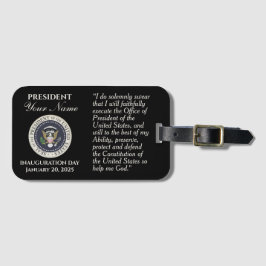 Etiqueta Para Maletas Añadir nombre Día de Inauguración 20 de enero de 2