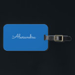 Etiqueta Para Maletas Añadir nombre personalizado simple moderno<br><div class="desc">Haga clic en "Personalizar" para personalizar el texto y/o cambiar el color de fondo. Hace un gran regalo de vacaciones o un rellenado de Guay,  regalo de cumpleaños o regalo de vacaciones.</div>