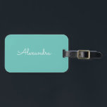 Etiqueta Para Maletas Añadir nombre personalizado simple moderno<br><div class="desc">Haga clic en "Personalizar" para personalizar el texto y/o cambiar el color de fondo. Hace un gran regalo de vacaciones o un rellenado de Guay,  regalo de cumpleaños o regalo de vacaciones.</div>