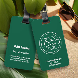 Etiqueta Para Maletas Añadir su logotipo verde profesional Minimalista m