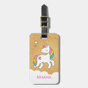 Etiqueta Para Maletas Añadir su nombre Cute Magical Unicornio Personaliz