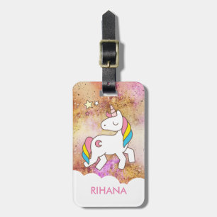 Etiqueta Para Maletas Añadir su nombre Cute Magical Unicornio Personaliz