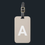 Etiqueta Para Maletas Añadir un monograma inicial personalizado simple b<br><div class="desc">Haga clic en "Personalizar" para personalizar el texto y/o cambiar el color de fondo. Hace un gran regalo de vacaciones o un rellenado de Guay,  regalo de cumpleaños o regalo de vacaciones.</div>