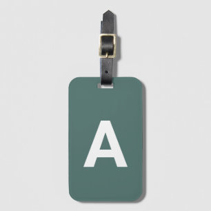 Etiqueta Para Maletas Añadir un monograma inicial personalizado simple V