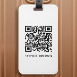 Etiqueta Para Maletas Análisis de código QR si contacto perdido Mínimo S<br><div class="desc">Un diseño sencillo y elegante de etiquetas de código QR para el equipaje en una tipografía minimalista moderna con un sencillo fondo blanco. El código QR y el nombre pueden ser fácilmente personalizados para hacer un diseño tan único como tú! El regalo o accesorio perfecto a medida para garantizar que...</div>