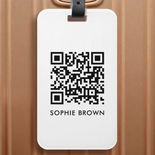 Etiqueta Para Maletas Análisis de código QR si contacto perdido Mínimo S