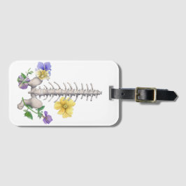 Etiqueta Para Maletas Anatomía floral - Vértebras, Hueso de la cadera