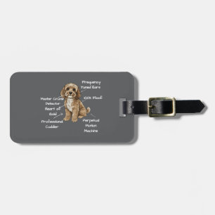 Etiqueta Para Maletas Anatomía Personalizada de un Cockapoo