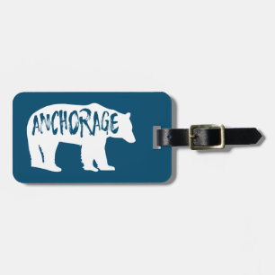 Etiqueta Para Maletas Anchorage Alaska Bear
