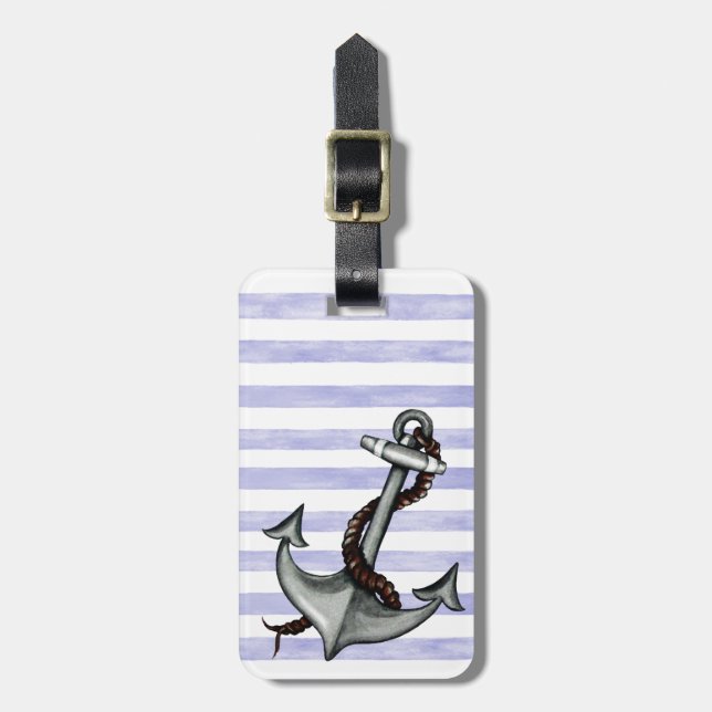 Etiqueta Para Maletas Ancla del barco náutico (Frente Vertical)