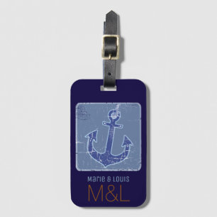 Etiqueta Para Maletas anclaje de barco náutico / crucero personalizado