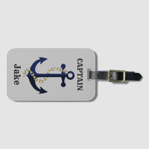 Etiqueta Para Maletas Anclaje marino, cadena, personalizado