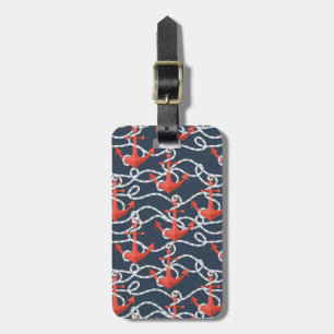 Etiqueta Para Maletas Anclas y modelo náuticos de la cuerda