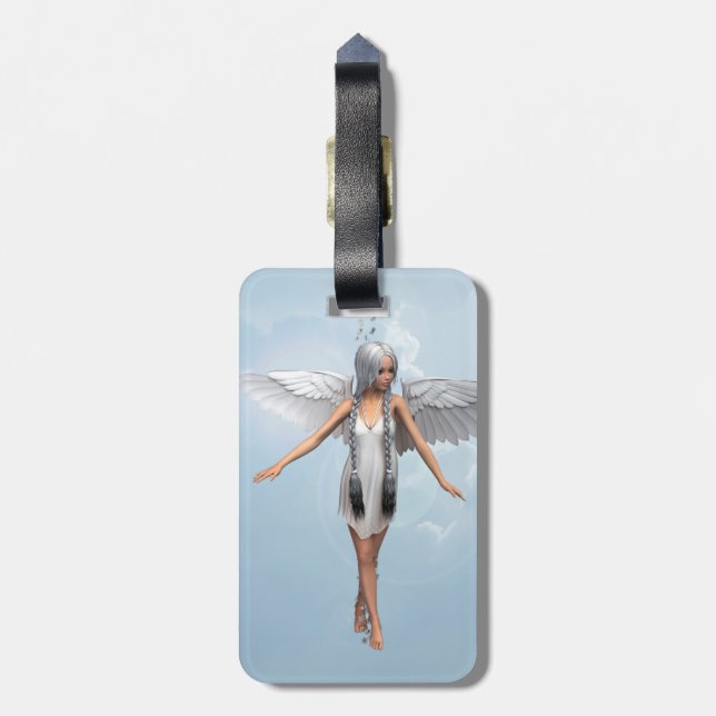 Etiqueta Para Maletas Ángel Blanco (Atrás Vertical)