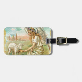 Etiqueta Para Maletas ángel de Pascua feliz