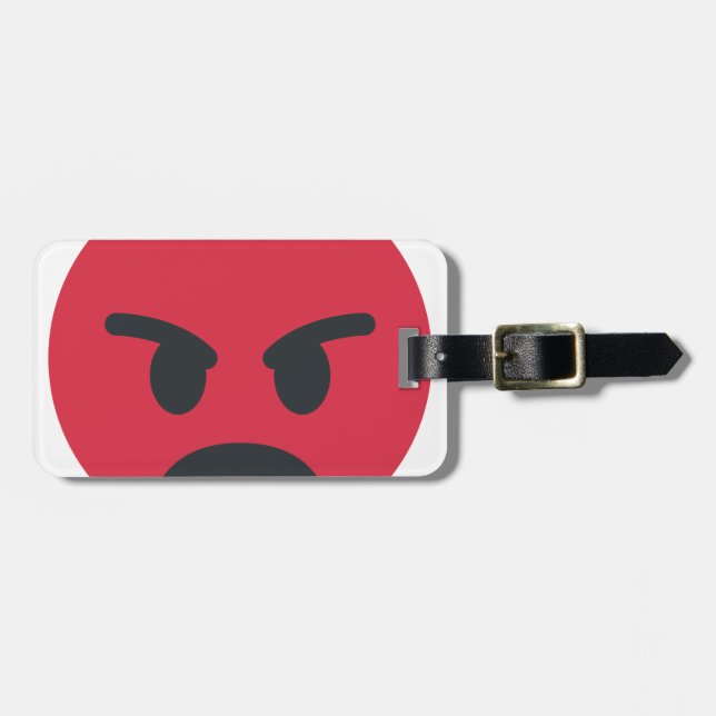 Etiqueta Para Maletas Angry Emoji (Frente Horizontal)