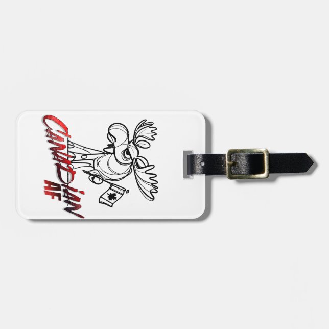 Etiqueta Para Maletas Angry Moose Canadian AF (Frente Horizontal)