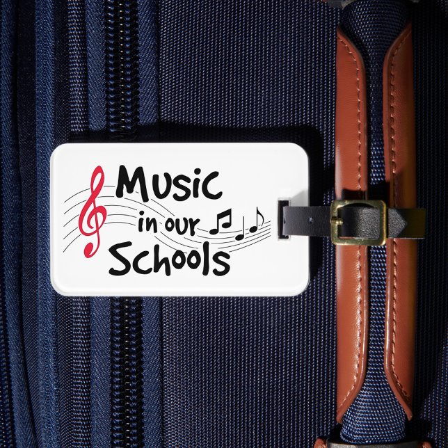 Etiqueta Para Maletas Anima tu equipo de viaje  (A standing ovation for Music in Our Schools. )