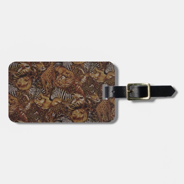 ETIQUETA PARA MALETAS ANIMAL JUNGLE SAFARI (Frente Horizontal)