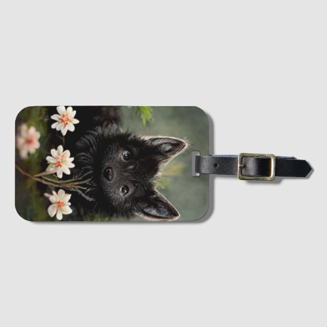 Etiqueta Para Maletas Animal salvaje floral (Anverso horizontal)