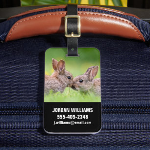 Etiqueta Para Maletas Animales de bebé más afectados   Bunny Kiss