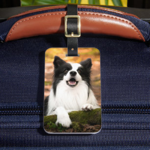 Etiqueta Para Maletas Animales de bebé más afectados   Color del borde b