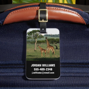 Etiqueta Para Maletas Animales de bebé más afectados   Giraffe Calf & Ma