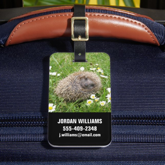 Etiqueta Para Maletas Animales de bebé más afectados | Hedgehog español (Anverso In situ 2)