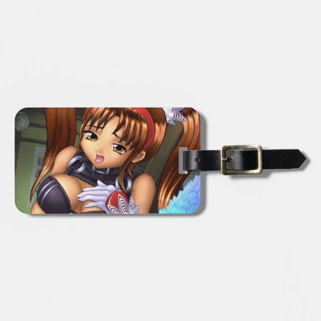 Etiqueta Para Maletas Anime Chica - Miel (Frente Horizontal)