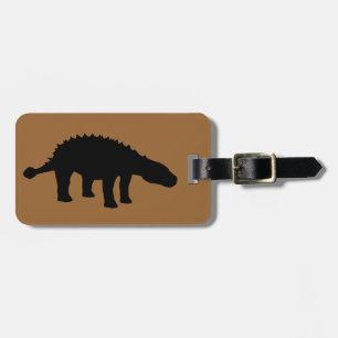 Etiqueta Para Maletas Ankylosauro Dino Dinosaur Silhouette
