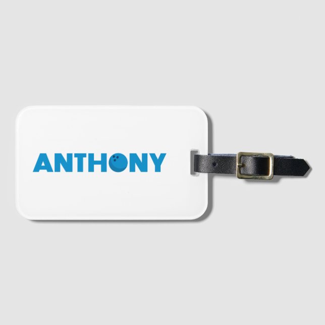 Etiqueta Para Maletas Anthony bowling (Anverso horizontal)