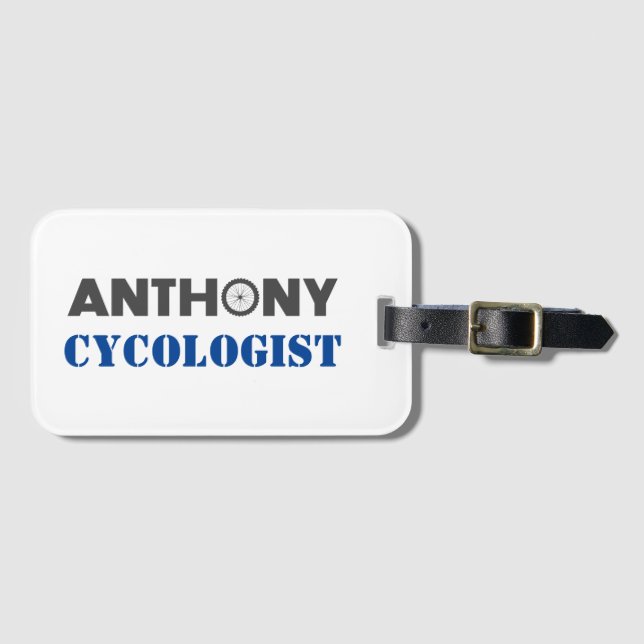 Etiqueta Para Maletas Anthony Mountain Biker (Anverso horizontal)