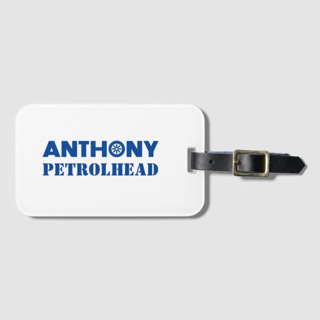 Etiqueta Para Maletas Anthony Petrol Head (Anverso horizontal)