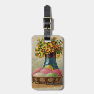 Etiqueta Para Maletas Antigüedad de los huevos de la cesta de Pascua