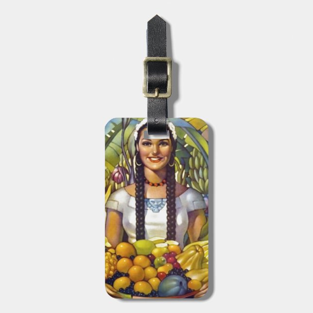 Etiqueta Para Maletas Anuncio de turismo de viajes en México (Frente Vertical)