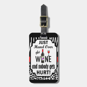 Etiqueta Para Maletas Apenas entregue el vino